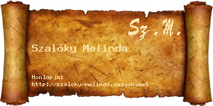 Szalóky Melinda névjegykártya