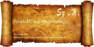 Szalóky Melinda névjegykártya